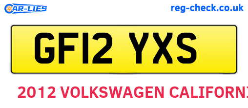 GF12YXS are the vehicle registration plates.