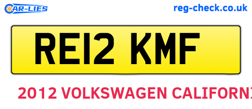 RE12KMF are the vehicle registration plates.