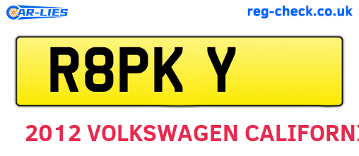 R8PKY are the vehicle registration plates.