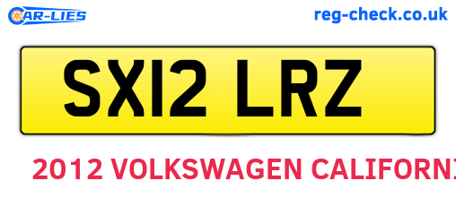 SX12LRZ are the vehicle registration plates.