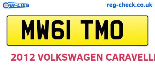 MW61TMO are the vehicle registration plates.