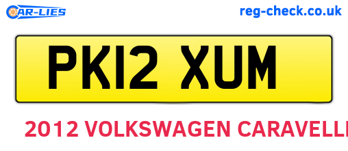 PK12XUM are the vehicle registration plates.