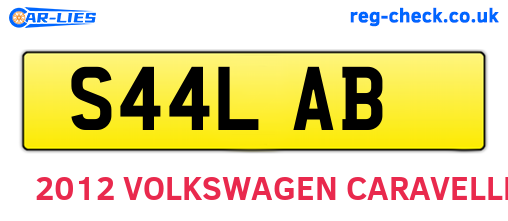 S44LAB are the vehicle registration plates.