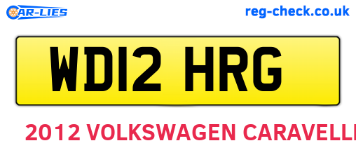 WD12HRG are the vehicle registration plates.