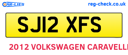 SJ12XFS are the vehicle registration plates.