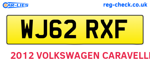WJ62RXF are the vehicle registration plates.