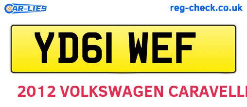 YD61WEF are the vehicle registration plates.