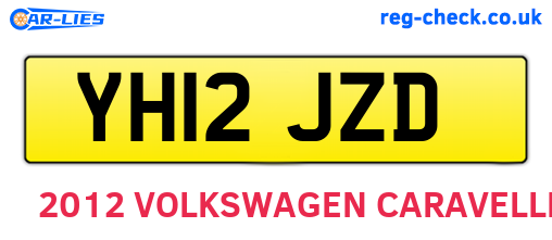 YH12JZD are the vehicle registration plates.