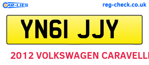 YN61JJY are the vehicle registration plates.