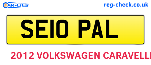 SE10PAL are the vehicle registration plates.