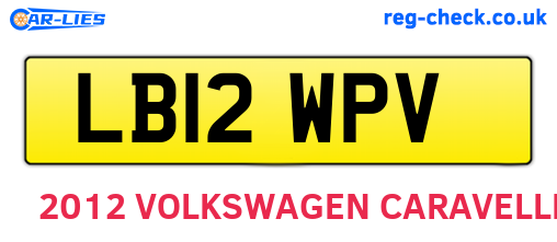 LB12WPV are the vehicle registration plates.