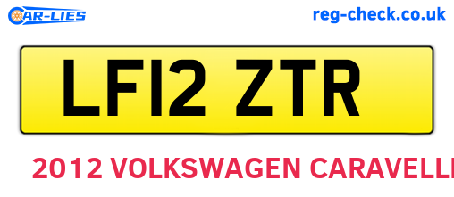 LF12ZTR are the vehicle registration plates.