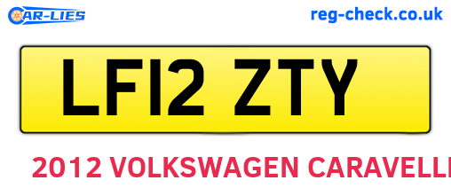 LF12ZTY are the vehicle registration plates.
