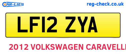LF12ZYA are the vehicle registration plates.
