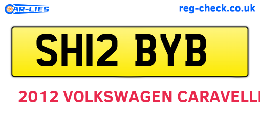 SH12BYB are the vehicle registration plates.