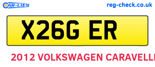 X26GER are the vehicle registration plates.