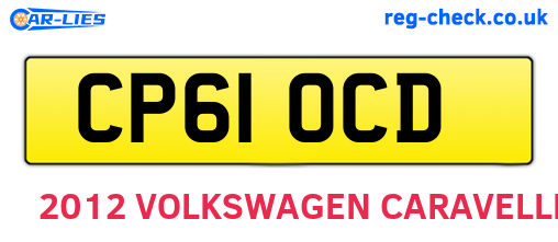 CP61OCD are the vehicle registration plates.