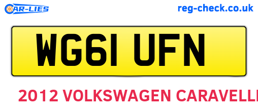 WG61UFN are the vehicle registration plates.