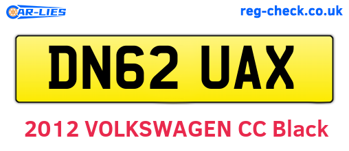 DN62UAX are the vehicle registration plates.