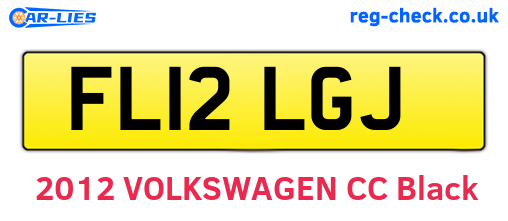 FL12LGJ are the vehicle registration plates.