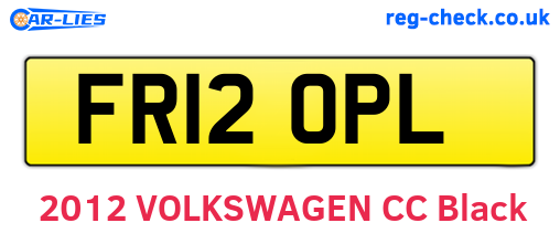 FR12OPL are the vehicle registration plates.