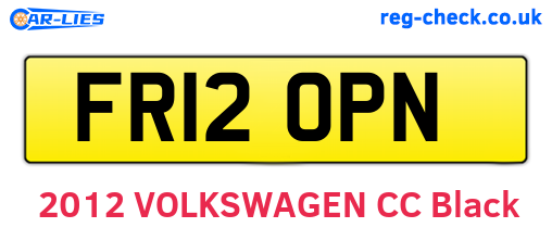 FR12OPN are the vehicle registration plates.