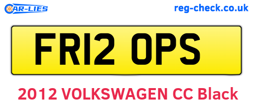 FR12OPS are the vehicle registration plates.