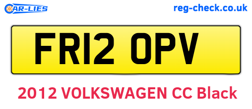 FR12OPV are the vehicle registration plates.