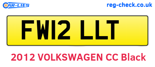 FW12LLT are the vehicle registration plates.