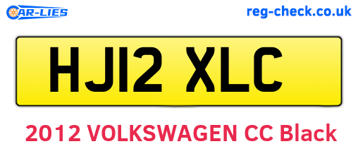 HJ12XLC are the vehicle registration plates.