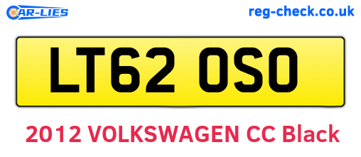 LT62OSO are the vehicle registration plates.