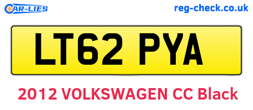 LT62PYA are the vehicle registration plates.