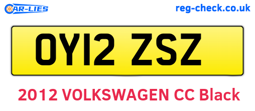 OY12ZSZ are the vehicle registration plates.