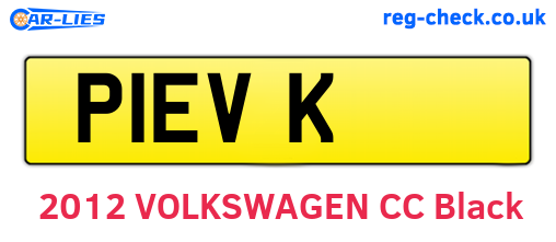 P1EVK are the vehicle registration plates.