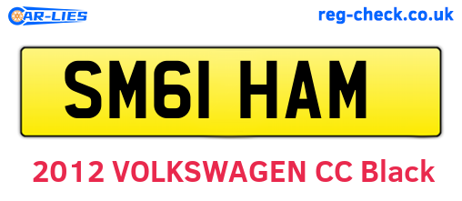 SM61HAM are the vehicle registration plates.