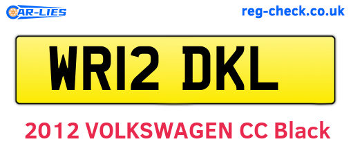 WR12DKL are the vehicle registration plates.