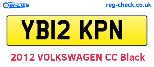 YB12KPN are the vehicle registration plates.