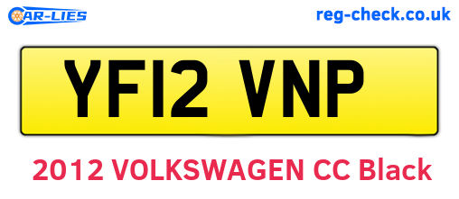 YF12VNP are the vehicle registration plates.
