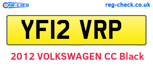 YF12VRP are the vehicle registration plates.
