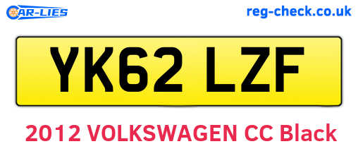 YK62LZF are the vehicle registration plates.