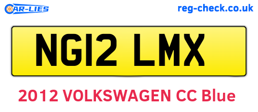 NG12LMX are the vehicle registration plates.
