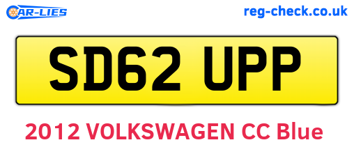 SD62UPP are the vehicle registration plates.