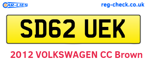 SD62UEK are the vehicle registration plates.