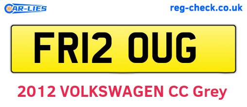 FR12OUG are the vehicle registration plates.