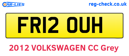 FR12OUH are the vehicle registration plates.