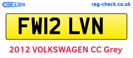 FW12LVN are the vehicle registration plates.
