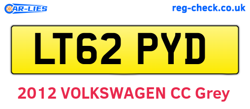 LT62PYD are the vehicle registration plates.