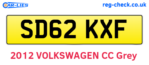 SD62KXF are the vehicle registration plates.