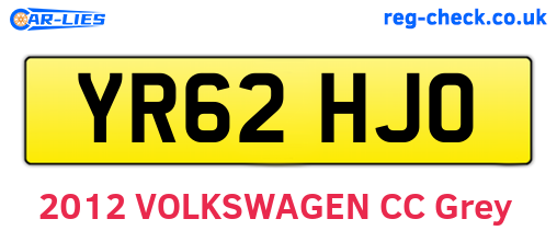 YR62HJO are the vehicle registration plates.