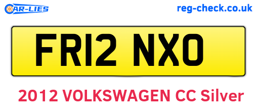 FR12NXO are the vehicle registration plates.
